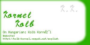 kornel kolb business card